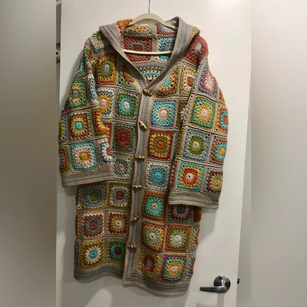 Handmade Crochet Jacket knee length